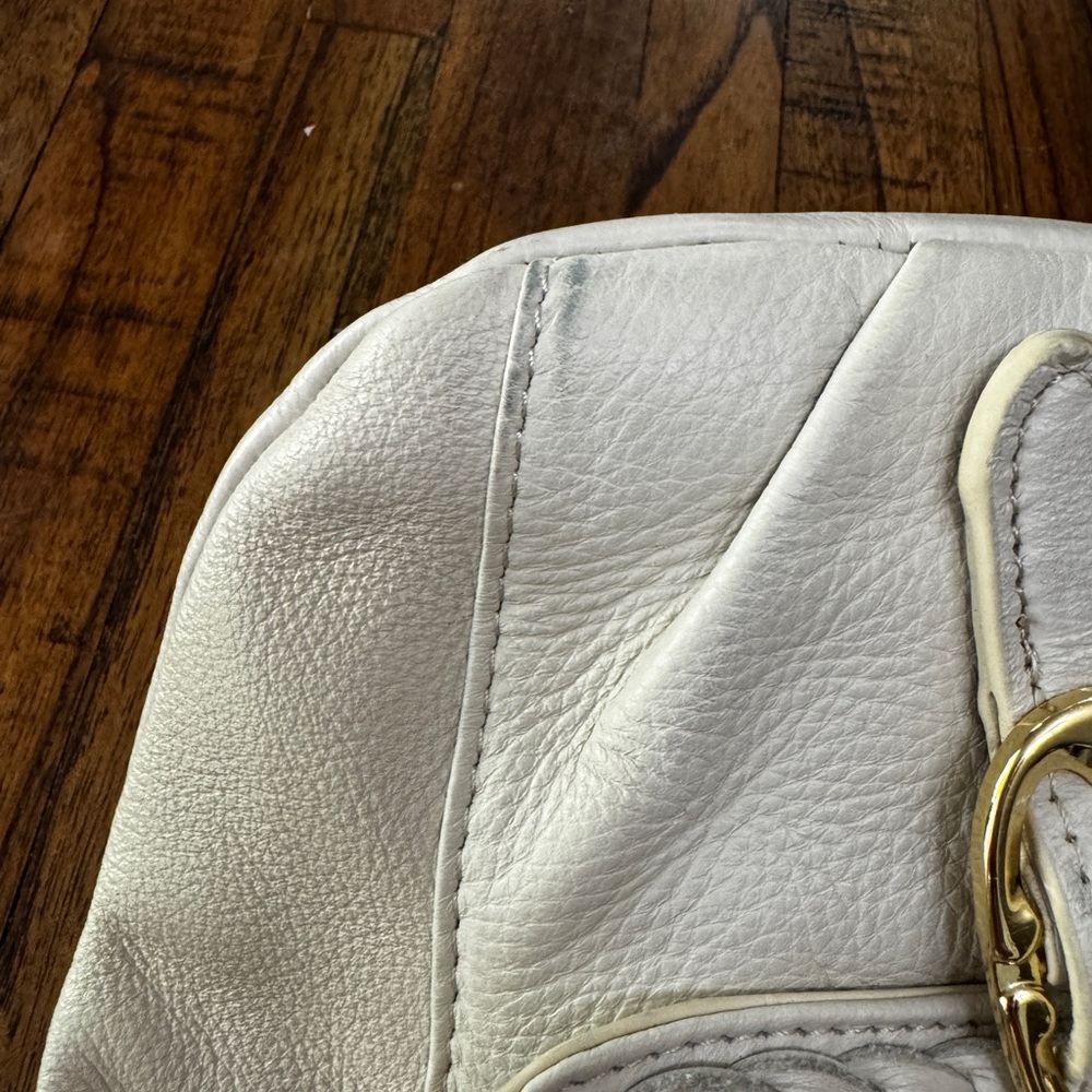 Emma Fox White Leather Shoulder Bag - Picture 7 of 7